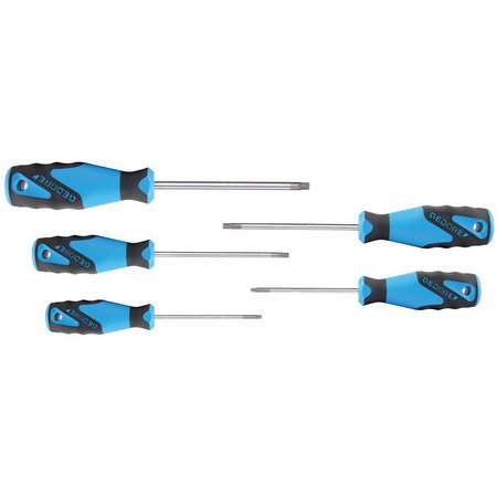 GEDORE Screwdriver Set, 3C, 5 pcs., Torx T10-T30 2163 TXB-05